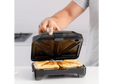 Sandwichera - Taurus Miami Premium, Placas intercambiables: sandwich, grill y gofre, 900W, Negro/Inox
