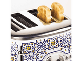 Tostadora - Ariete Capri, 1630W, 4 Ranuras, 4 Rebanadas, 6 Niveles de Tostado, Azul/Blanco