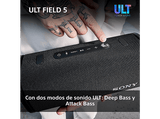 Altavoz inalámbrico - Sony ULT FIELD 5 (SRSULT50W), Bluetooth portátil, ULT POWER SOUND, 25 h, IP67, Resistente al agua, Correa, Con luces, Blanco