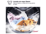 Lavadora carga frontal - LG F0P3CYV2E, 20 kg, 1000 rpm, 14 programas, AI Direct Drive™, TurboWash™360˚, Acero negro
