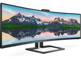 Monitor - Philips 499P9H, 48.8 Ultra Wide 5K, SuperWide 32:9, 5 ms, HDR400, LowBlue, USB-C, HDMI, Negro