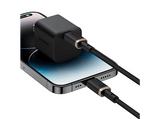 Cable USB - Baseus Dura, Lightning a USB-C, 100 cm, 20W, Carga rápida, Ultrarresistente, Negro y Dorado