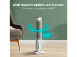 Climatizador evaporativo - Cecotec EnergySilence 2000 SkyCool, 60 W, 3 L, 3 velocidades, 41, Oscilación 50º, Difusor de aromas, Blanco