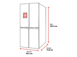 Frigorífico americano - Haier Horizon HCW99F18DIMB, No Frost, 182,5 cm, 630 l, Dispensador Agua y Hielo, Nutribank, Negro