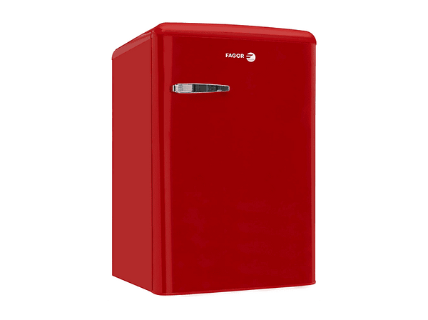 Nevera pequeña - Fagor 3FFV-855R, Cíclico, 87.5 cm Alto, 108l, Control mecánico, LED, FreshZone, Rojo