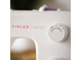 Máquina de coser - Singer M2505, 10 Puntadas, Portátil, Devanador automático, istema de bobina vertical, Blanco