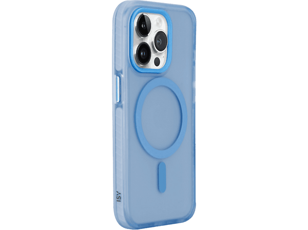 Funda - ISY ISC 2448, Compatible con MagSafe, Para iPhone 15 Pro, Azul