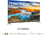 TV LED 32 - Haier K7 Series H32K702FG, Smart TV (Android TV 11), Full HD, Direct LED, Dolby Audio, Smart remote control, Negro