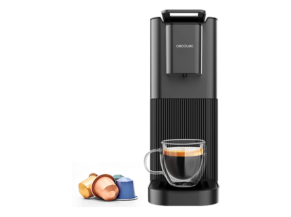 Cafetera de cápsulas - Cecotec Power Caps 20, 20 bar, 700 ml, 1400W, Autoapagado, Fácil limpieza, Thermoblock, Compatible cápsulas Nespresso, Negro