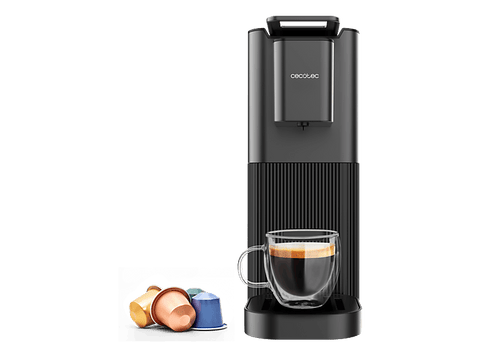 Cafetera de cápsulas - Cecotec Power Caps 20, 20 bar, 700 ml, 1400W, Autoapagado, Fácil limpieza, Thermoblock, Compatible cápsulas Nespresso, Negro