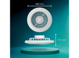 Ventilador de techo - Philips Amigo, 40 W, 6 Velocidades, 9 modos de color, Mando a distancia, Blanco