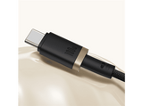 Cable USB-C - Baseus Dura, Tipo-C a Tipo-C, 100 cm, Carga ultrarrápida, Protección inteligente a sobrecargas, Alta resistencia, 100W, Dorado y Negro