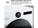 Lavadora secadora - LG W4X7016TLS, 11 kg, 6 kg, Selector LCD, Autodosificación, Blanco