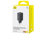 Cargador - Baseus GaN6 Pro, Universal, 2x USB-A, 2x USB-C, 65W, Negro