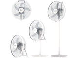 Ventilador de pie - Taurus Boreal 16CR GO, 35W, 4 en 1 - Ventilador de pie, Escritorio, Suelo y pared, Batería, Autonomía 8 hrs, 5 velocidades, Blanco