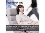 Auriculares inalámbricos - Sony WH-1000XM4C, Noise Cancelling, 34h, Hi-Res, HD Noise Cancelling Processor QN1, Conexión multipunto, iOS/Android, Plata