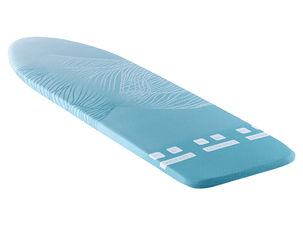 Funda tabla planchar - Leifheit Perfect Steam S/M, Medidas 125x40cm, 3mm Grosor, Certificado Eco-Tex, Azul/Blanco