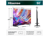 TV QLED 50 - Hisense 50E7S, QLED 4K, Esclador 4K IA, Modo Juego Plus, Dolby Visión IQ, Negro