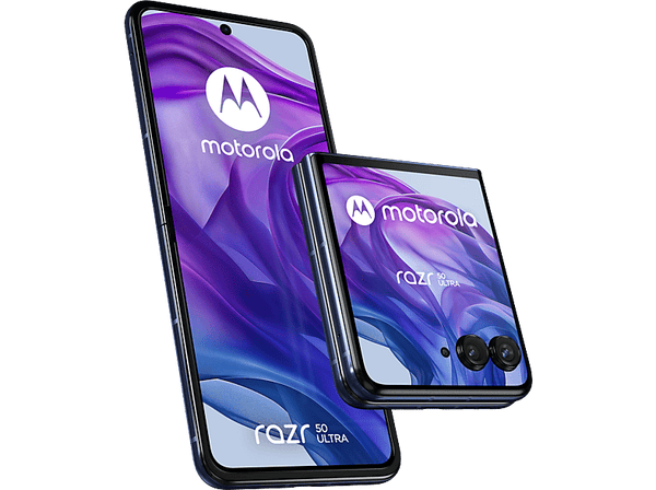 Móvil - Motorola RAZR 50 ULTRA, Navy Blazer, 512 GB, 12 GB RAM, 6.9" P-OLED FHD+, Snapdragon 8s Gen 3, 4000 mAh, Plegable, Android