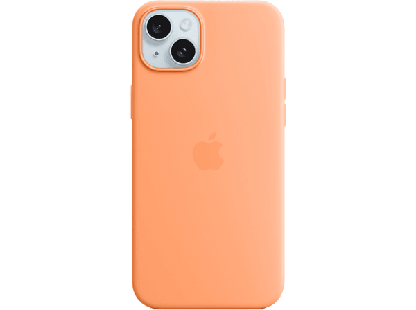 APPLE Funda de silicona con MagSafe para iPhone 15, Naranja sorbete