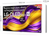 TV OLED 65 - LG OLED65G54LW, OLED 4K, Procesador Inteligente α11 AI Processor 4K Gen2, Smart TV, Instalación incluida, Rocky Black