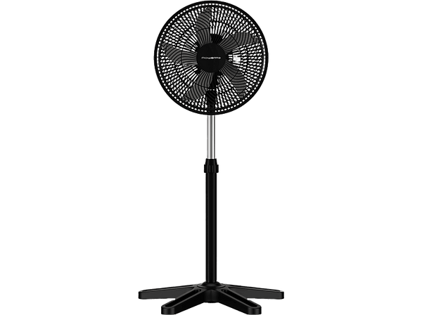 Ventilador de pie - Rowenta Turbo Essential VU3110F0, 40 W, 1.2 m, 35 m³/min,  3 Velocidades, Silencioso, Negro
