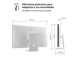 Monitor - LG 43SQ700S-WA, 43 UHD 4K, 60Hz, 15 ms, Smart Monitor, IPS, USB-C, HDR10, webOS 22, Blanco