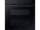 Horno a vapor - Samsung NV7B6795JAK/U1 Dual Cook Steam™, Multifunción, Pirolítico, 76 l, 59.5 cm, WiFi, Puerta Fléxible, Negro