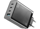 Cargador - CellularLine ACHUSBGAN4WAL100WK, USB- C, 100 W, 4 puertos, Universal, Negro