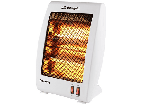 Estufa eléctrica - Orbegozo BP 5000 Potencia 800W, Doble barra de cuarzo, 2 potencias