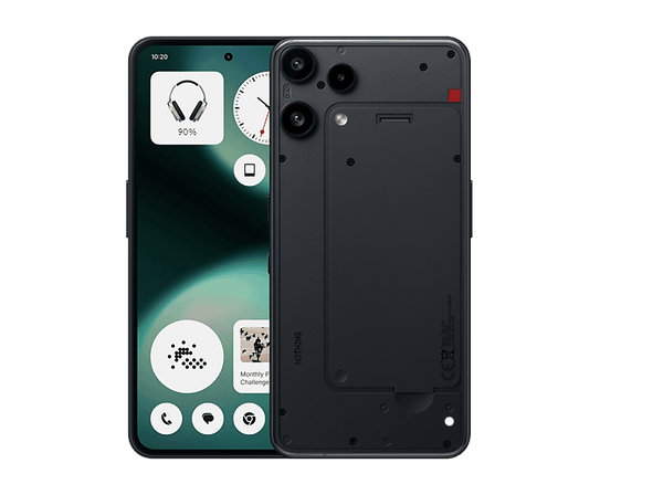 Móvil - Nothing Phone (3a) Lite, Negro, 128 GB, 8 GB RAM, 6.77 " AMOLED flexible, MediaTek Dimensity 7300 Pro 5G, 5000 mAh