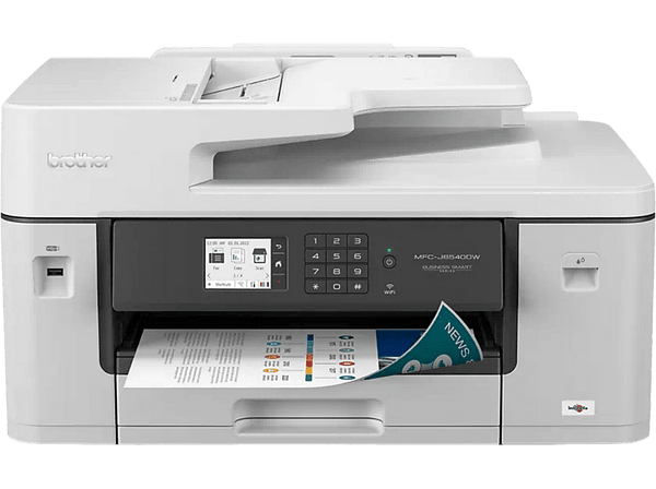 Impresora multifunción - Brother MFC-J6540DW, Color, Para A3/ A4, 25/16 ppm, WiFi, Blanco y Negro