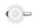 Hervidor de agua - Smeg KLF05WHEU Kettles 50's Style, 0.8 l, 1400 W, Filtro de Agua, Control mecánico, Blanco