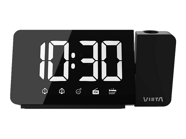 Despertador - Vieta VM-AL400BK, 3W, Radio, Pantalla LED, Negro