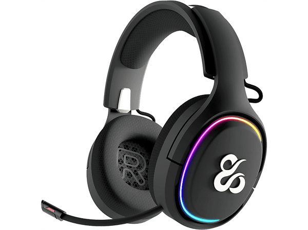 Auriculares gaming - Newskill Aton Ivory, Bluetooth, Inalámbrico, Dual Wireless, Negro