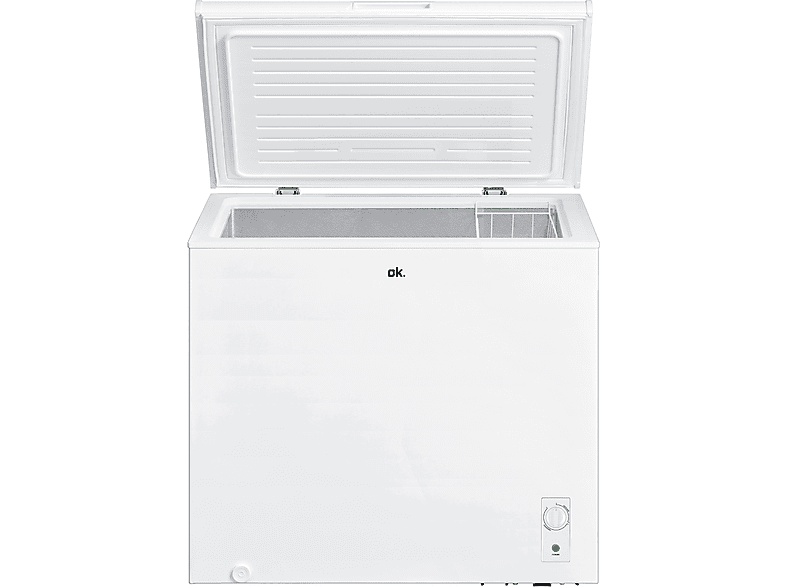 Congelador horizontal - OK OFZ 171 E W, 198 l, 84.5 cm, Control temperatura, 4 estrellas, Blanco
