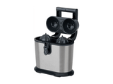 Exprimidor - Jata JEEX1236, 1100W, Doble Cono, Base Antideslizante, Tapón Antigoteo, Plata