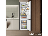 Frigorífico combi - LG GBBS726APY, No Frost, 203 cm, 375 l, DoorCooling+™, FRESHBalancer™, Inox antihuellas