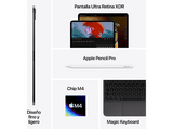 Apple iPad Pro (2024), 2 TB, Plata, 11, WiFi+CELL, Pantalla nanotexturizado, Chip M4, 10GPU