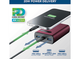 Powerbank - CellularLine FAST, 10000 mAh, 20W, USB-C, Rojo