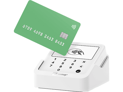 Datáfono - SumUp Solo Lite, Cuenta con Estación de Carga, Bluetooth, Sin Costes Fijos, Blanco
