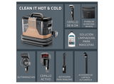 Aspiradora de tapicerías - Rowenta Clean It Hot & Cold IN7021, Limpiatapicerías, 1150 W, Succión de hasta 13 kPa, Limpieza en caliente y frío, Bronce