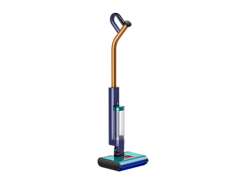 Fregona eléctrica - Dyson Clean+Wash Hygiene™, Recoge suciedad, Diseñada sin filtro, Sin malos olores, Higiénica, Azul de Prusia/Cobre