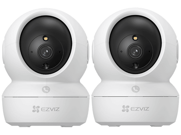 Cámara de vigilancia IP - Ezviz H6c Duo Pack, 2K, Función de visión nocturna, CMOS de escaneo progresivo de 1/2,7", Blanco