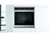 Horno a vapor - Whirlpool W6 OS4 4S1 P, Multifunción, Pirolítico, 73 l, 59.5 cm, tecnología 6th SENSE, Acero inoxidable y negro