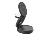 Cargador móvil inalámbrico - Belkin WIZ034KQBK, Compatible con Qi2 o MagSafe, Convertible 3 en 1, Plegable, Negro