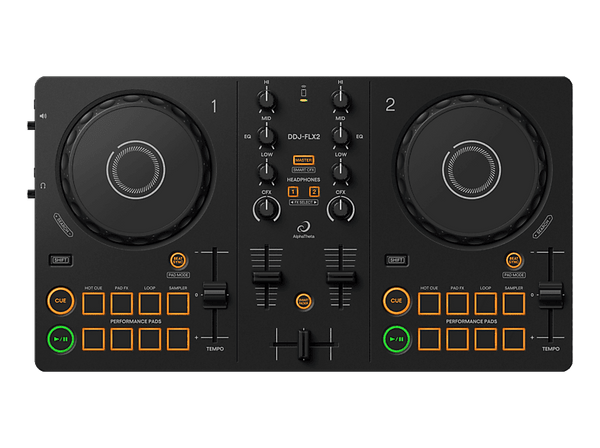 Controladora DJ - AlphaTheta DDJ-FLX2, 20 Hz - 20 kHz (USB), Smart CFX , Compatible con Smartphone/Tablet/PC/Mac, Negro