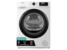 Secadora bomba de calor - Hisense DHQE900UWDC, 9 kg, 16 programas, Anti arrugas, Secado automático, Blanco
