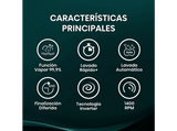 Lavadora carga frontal - Hisense WF1Q1041BW, 10 kg, 1400 Rpm, Función Vapor, Eficiencia A-20%, Gris