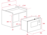 Microondas - Teka MWE202 FI, Integrable, Con grill, 800 W, 5 niveles de potencia, 20 l, Plata